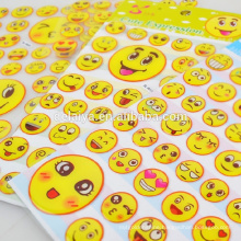 Cute Smiling Face Crying Face 3D Epoxy Sticker